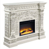 ACME Zabrina Antique White Finish Zabrina Fireplace Model AC01617